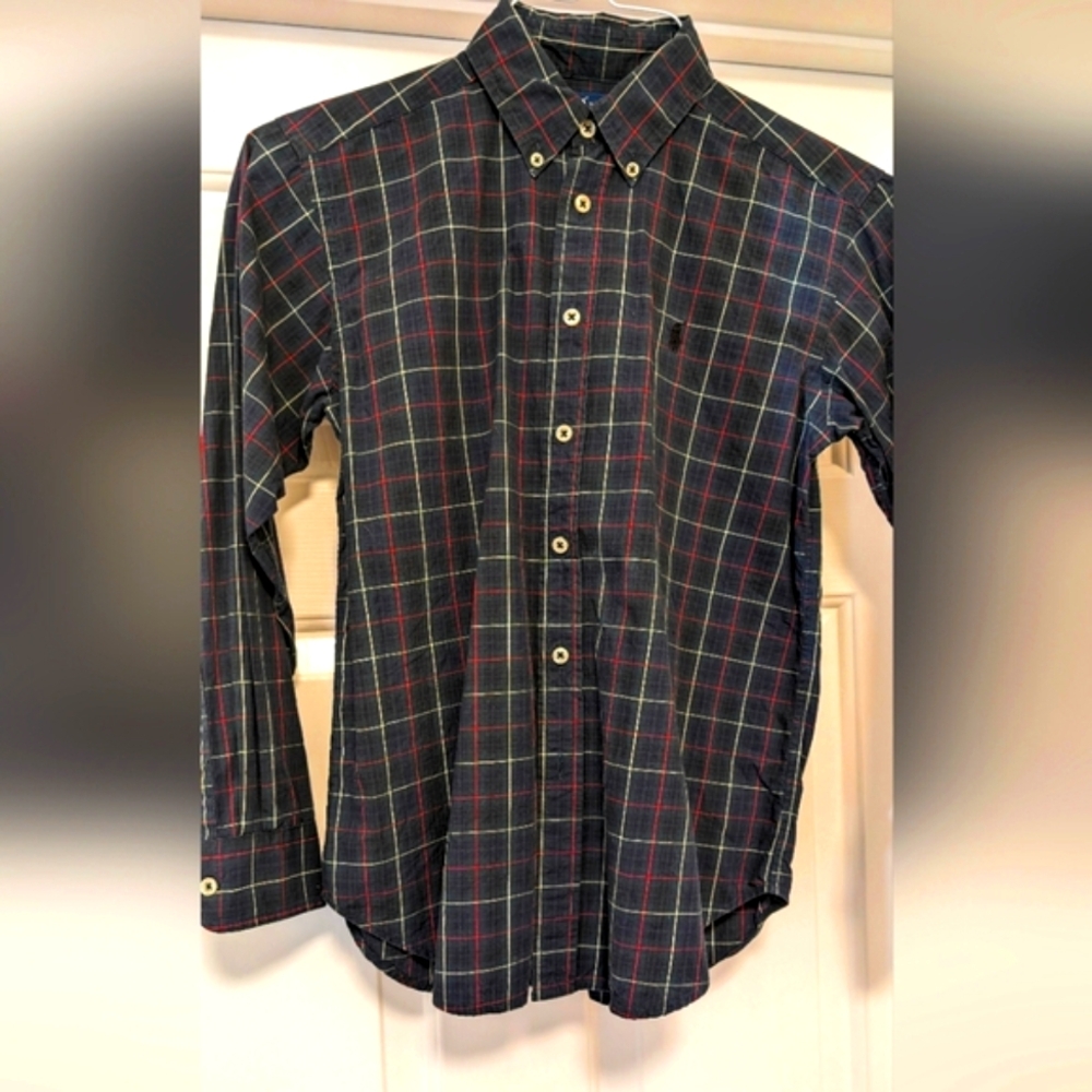 Ralph Lauren Boys Plaid Cotton Poplin Shirt